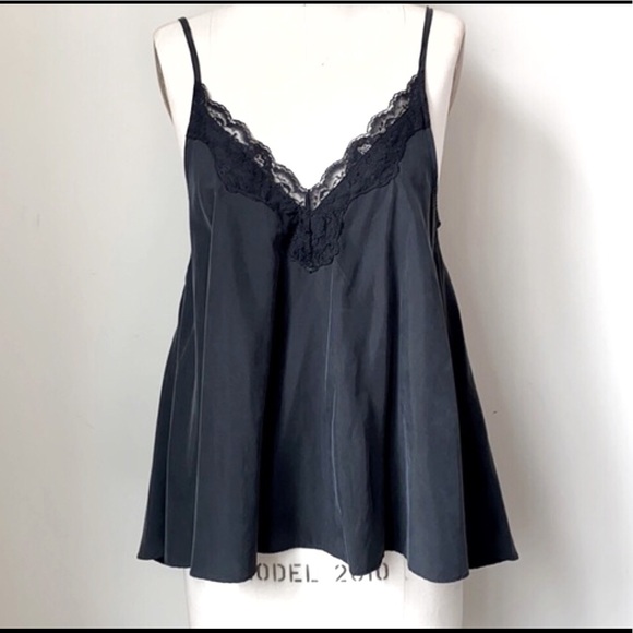 Zara TRF Collection Small Black Lace Trim Cropped Camisole - Picture 2 of 8